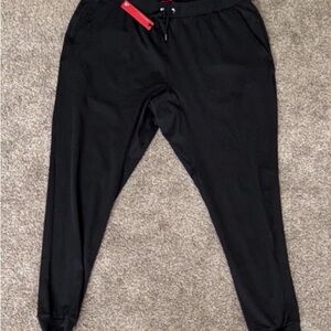 Men's Black Jogger Sweatpants with Drawstring Waist